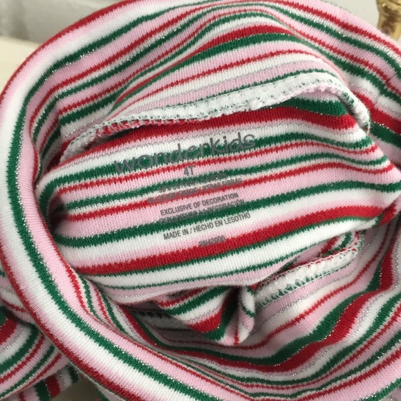 Classic Old Style Festive Christmas Holiday Stripe Turtleneck Size 4 - Picture 4 of 6